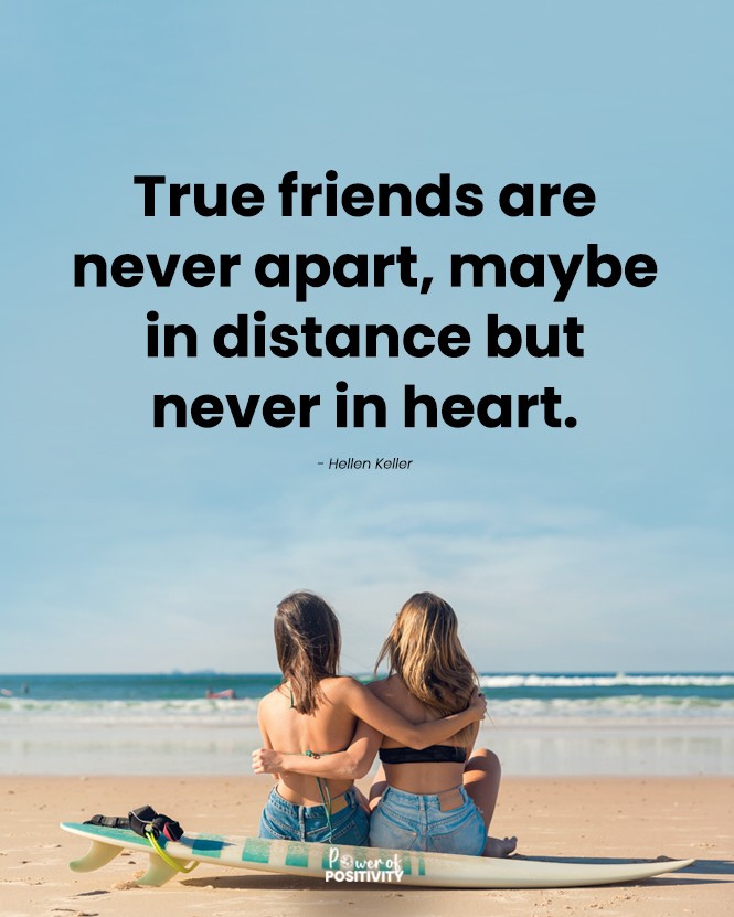 LIVEpositivity's tweet photo. True friends are never apart, maybe in distance but never in heart. ❤️🌍 - Helen Keller https://t.co/v4OPnjIJgc