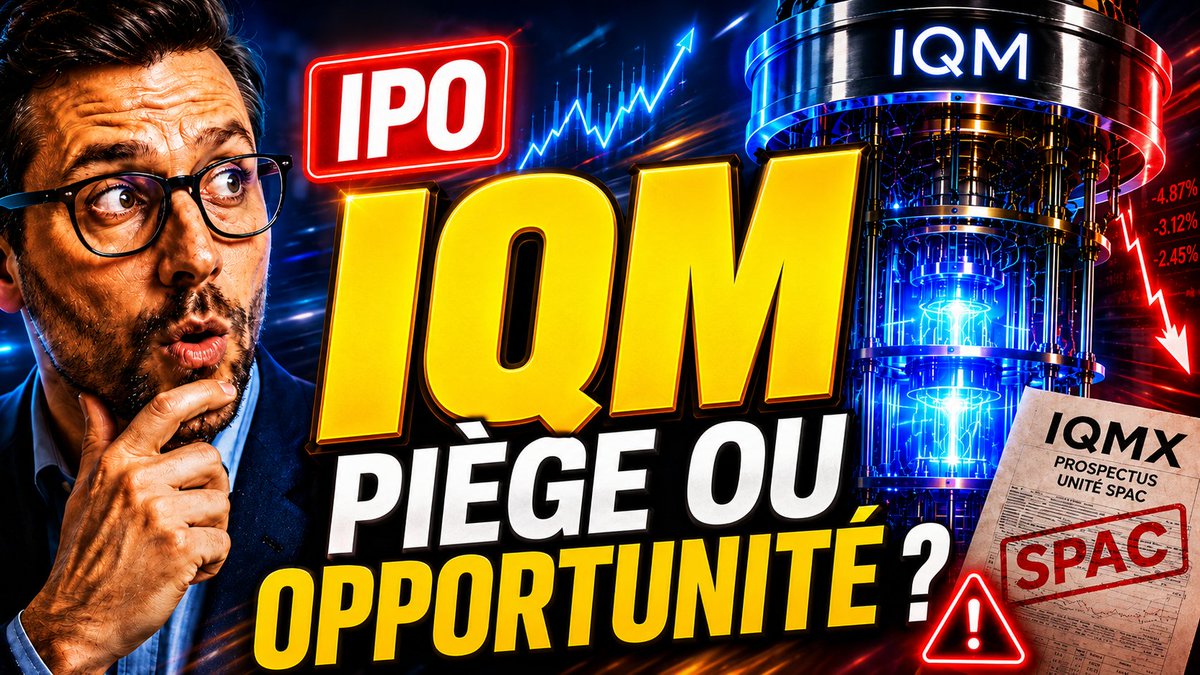InvestQuantique's tweet photo. 🚨 Nouvelle vidéo : Investir dans le quantique : faut-il regarder IQM ? 

Une entreprise vient d'entrer en bourse en avertissant elle-même que son marché pourrait ne jamais décoller.

C'est IQM (ticker IQMX), le 1er acteur quantique européen coté sur le Nasdaq depuis le 2 juillet. 

Ce qu'il faut comprendre côté investisseur 👇

Les faits, sur sources officielles (communiqués IQM + SEC) :
→ Entrée via fusion SPAC avec RAAQ, pas une IPO classique
→ Revenu audité 2025 : 31 M€
→ Trésorerie post-fusion : ~337 M€
→ Valorisation : ~1,9 Md$
→ 23 machines vendues, 18 livrées (CINECA, Leibniz, Oak Ridge)

Le marché : débuts en dents de scie. L'action a oscillé entre ~11,60 $ et ~13,80 $ le premier jour, baisse d'environ 7,5 % avant de rebondir. 

Cotation aussi à Helsinki depuis le 3 juillet.

Le piège : c'est un SPAC, historiquement plus risqué qu'une introduction classique. 
Et une grande partie du chiffre d'affaires vient de contrats publics. La croissance dépend des budgets des États.

Mon verdict, à titre informatif : ni miracle ni arnaque. 

IQM est l'une des rares du secteur avec un vrai chiffre d'affaires, d'où un P/S « seulement » autour de 50× quand d'autres pure-players sont à des centaines de fois leurs revenus. 

À surveiller dans les prochains trimestres : la conversion du carnet de commandes en revenus réels.

Lien vers la vidéo : https://t.co/1ZqdWlVye6

L'Investisseuse Quantique · Analyse · Chiffres · Sans hype
#InformatiqueQuantique #Investissement #Bourse