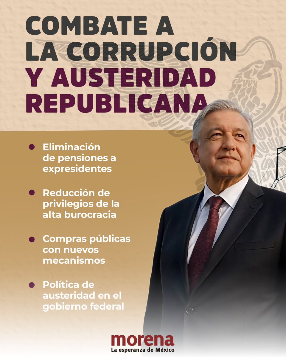 PartidoMorenaMx's tweet photo. “Mantengo ideales y principios, es lo que estimo más importante en mi vida”. Con estas palabras, @lopezobrador_ reafirmó el compromiso de la Cuarta Transformación: un proyecto de nación donde los cambios profundos nacen desde abajo.

Escuchar, atender y respetar a todas y todos, pero dando siempre prioridad a los más pobres.