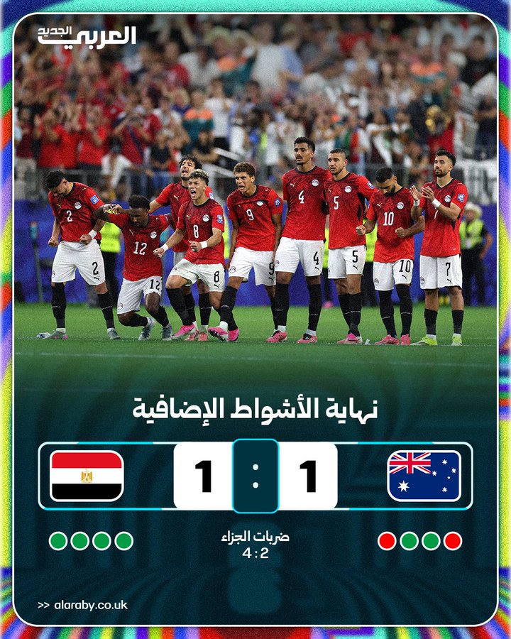 ymmymmj's tweet photo. مصر إلى دور الـ 16 بعد الفوز على أستراليا بضربات الجزاء https://t.co/e7IoyeznqI