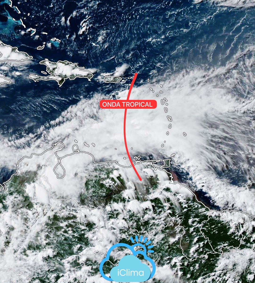_iclima's tweet photo. Condiciones mayormente nubosas sobre el Caribe colombiano debido a la aproximación de una onda tropical, la cual favorecerá un incremento gradual de la nubosidad y de las precipitaciones en los próximos días. https://t.co/gOMmJgHopW