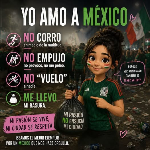 GARCIPAVON's tweet photo. Si piensas acudir al Ángel a festejar este domingo, si es que la selección gana 🤔, compórtate como un ser civilizado , es solo cuestión de educación. ¡Demuéstralo! 👇