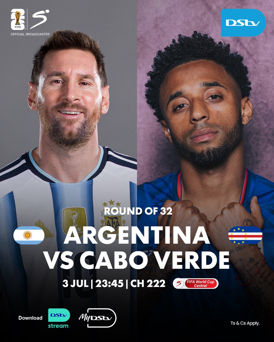 DStvForMalawi's tweet photo. Up Next โฝ๏ธ Up next: Argentina vs Cabo Verde! Who do you think will come out on top? Share your predictions below! ๐ฆ๐ท๐จ๐ป #SleepCanWait #EverythingCanWait https://t.co/zUnCoyX9G2