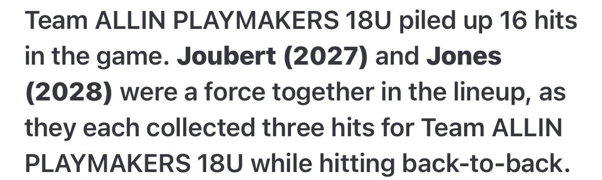 JoubertMarleigh's tweet photo. Finished the morning of good with my ALLIN TEAM.. great at bats this morning.. just waiting on the evening game to show what I will contribute to my team.. https://t.co/82hmjyC35E
