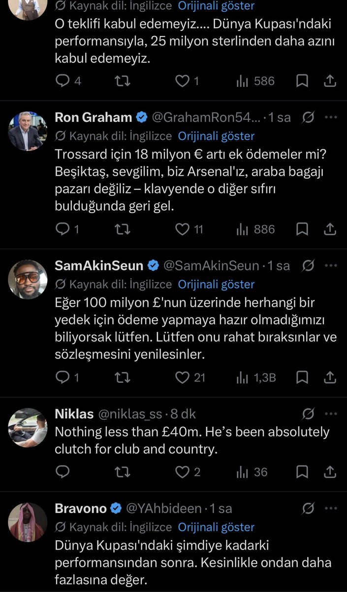 tinercimuho's tweet photo. Arsenal taraftarlarının Beşiktaş’ın Trossarda 18 M€ luk teklifine tepkisi https://t.co/MulRUwJqDi