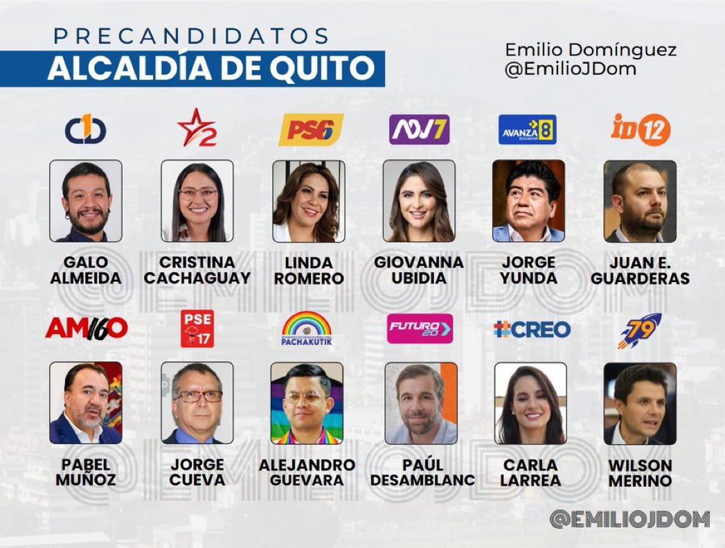 lahistoriaec's tweet photo. Más barato es por docena. Hay doce precandidatos para la alcaldía de Quito y hay gente que dice que todavía no tiene por quién votar. Gráfico de @EmilioJDom https://t.co/vqVMySf967