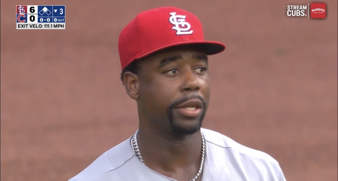 PCAApologist's tweet photo. “Hey Jordan, just catch the ball so Pete doesn’t get free extra baes he hit it right at you.” 

Jordan walker: https://t.co/xWYeEPOJ88