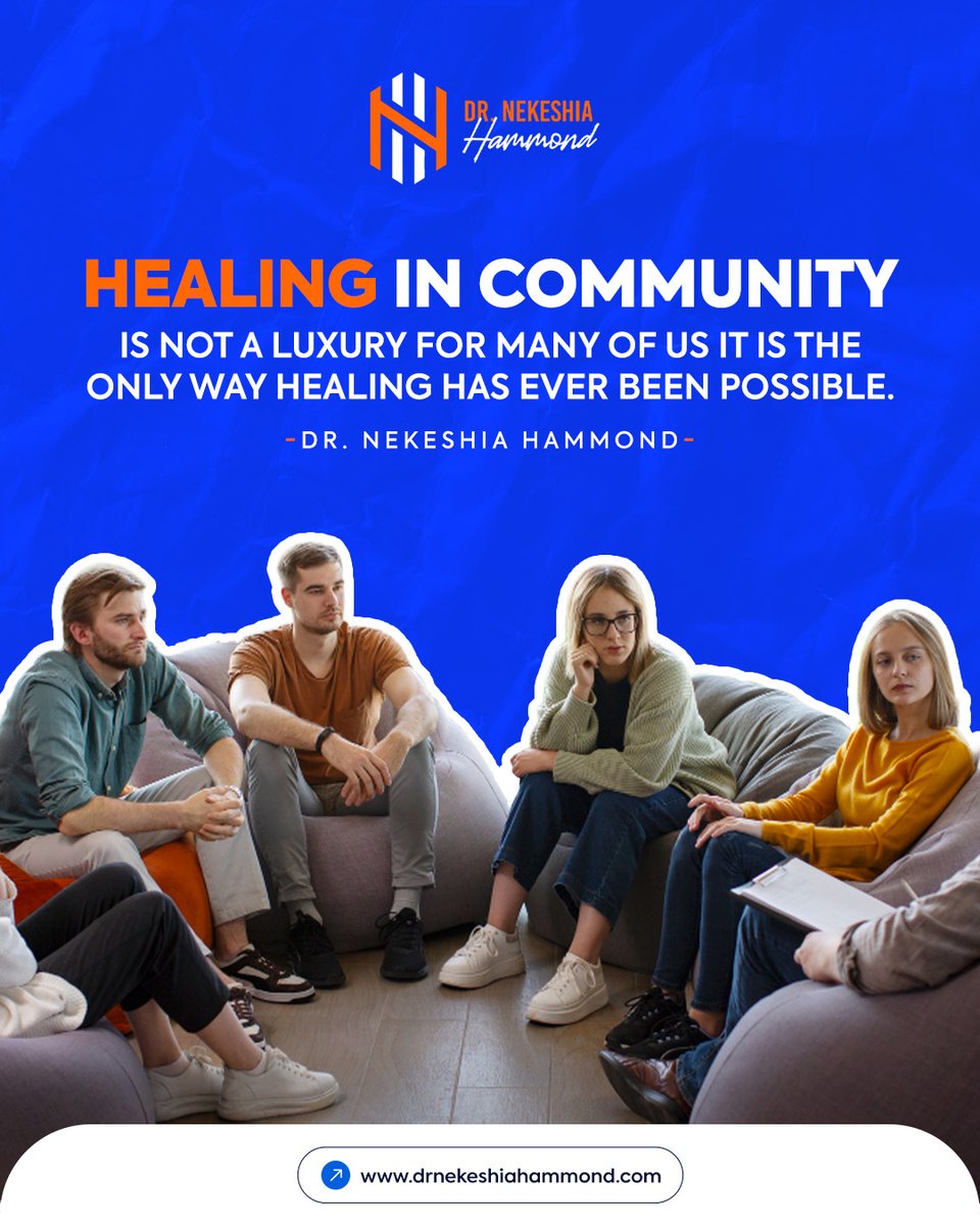 Dr_Hammond's tweet photo. For many cultures, healing has never been a solo act. It happens in the community. Around tables. Through shared stories. Through elders. Through faith.

#DrHammond #MinorityMentalHealth #CommunityHealing #CulturalWellness #HealingInCommunity #FridayAffirmation https://t.co/IOuiYK3Q6W