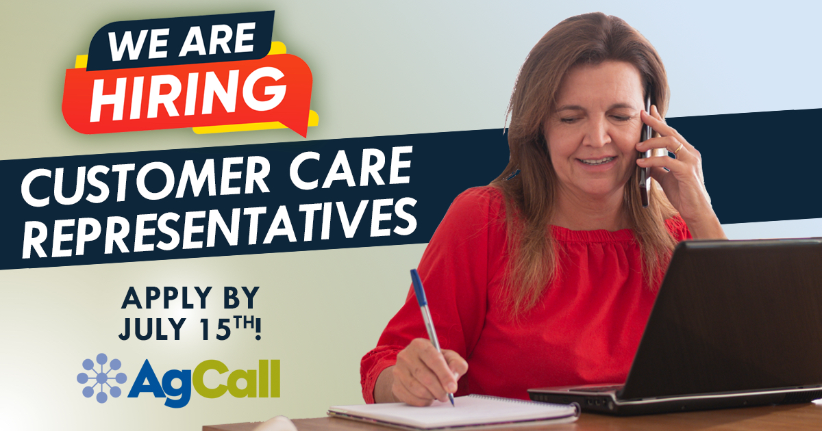 AgCall's tweet photo. AgCall is hiring agriculture professionals with exceptional communications skills in Alberta, Saskatchewan, and Manitoba to work as Customer Care Representatives. Learn more about this work from home, part-time contract position: https://t.co/YsXzF3ooF2 https://t.co/IFx1q3mJis