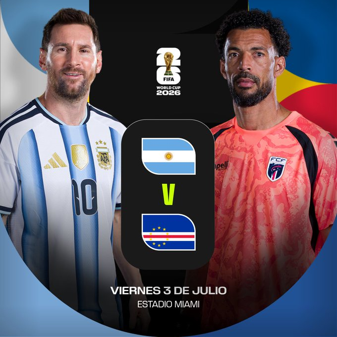 romanomad82's tweet photo. #Mundial2026 #FWC26 #FinalStage 1/16 Final. #Game87 #ARGvsCPV A priori el duelo más desequilibrado. #ARG con todo inicio y Messi en modo GOAT queriendo seguir haciendo historia. #CPV invicto, sabe lo que es empatar con ESP y URU, y ese es su camino para tener alguna opción. https://t.co/bq2Pjo38aA