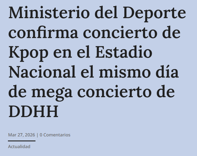 PipeAllendeM's tweet photo. 🔴 Natalia Duco siguiendo el lineamiento del gobierno de Kast: decir una cosa, para luego decir otra

"La organización de MUDA, que lleva más de un año de planificación, señaló que el IND firmó el acuerdo con la productora del tour mundial de BTS sin comunicar previamente a los responsables del festival chileno." 27 de marzo de 2026

#BTSAlNacional #BTS