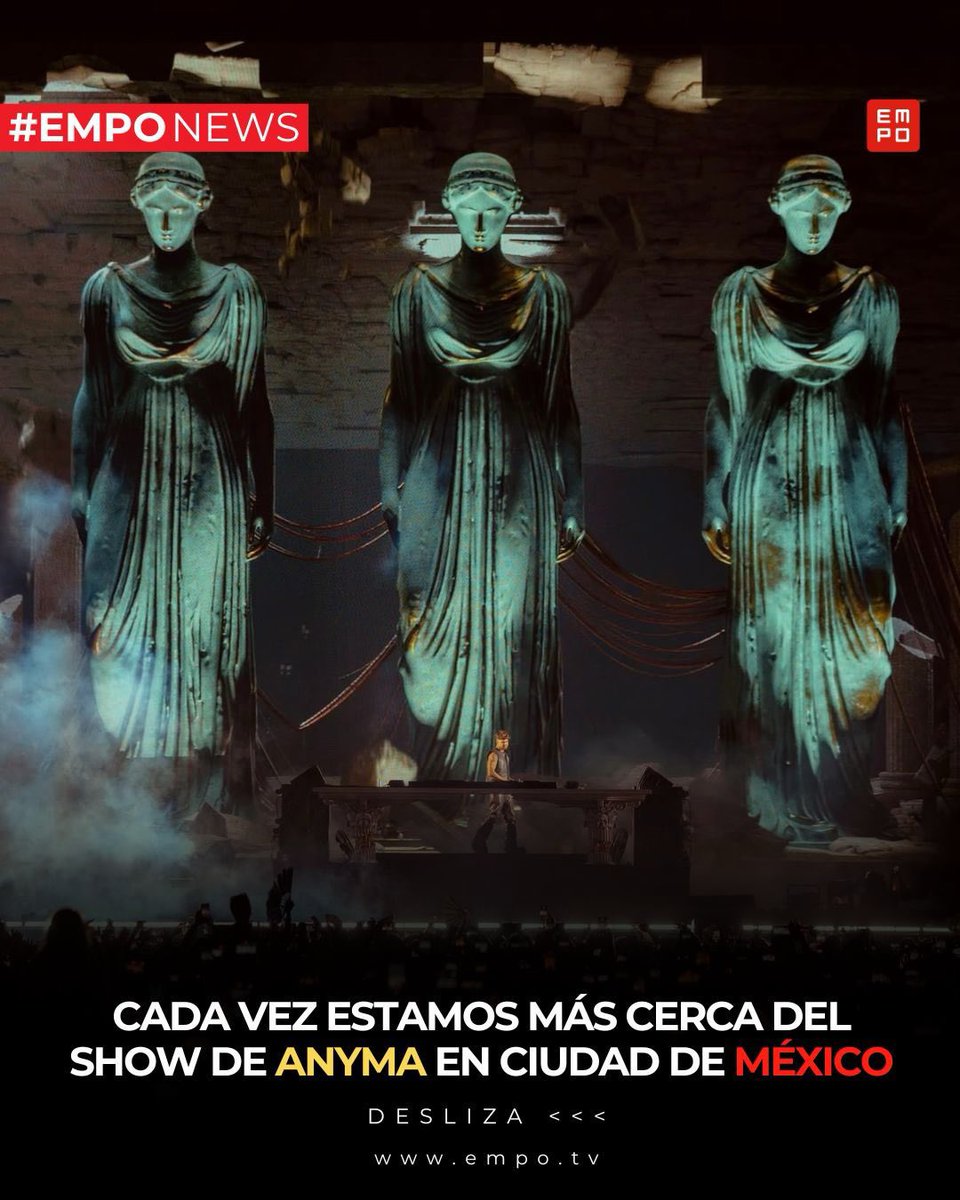 EMPOTV's tweet photo. Ciudad de México será testigo del nuevo capítulo que @anyma ha preparado se trata de “ÆDEN” 🏛️

La cita es el próximo 22 de Agosto en el Estadio GNP Seguros 🏟️🇲🇽 

Boletos disponibles por Ticketmaster 🎫 https://t.co/nUBa5e2LBl