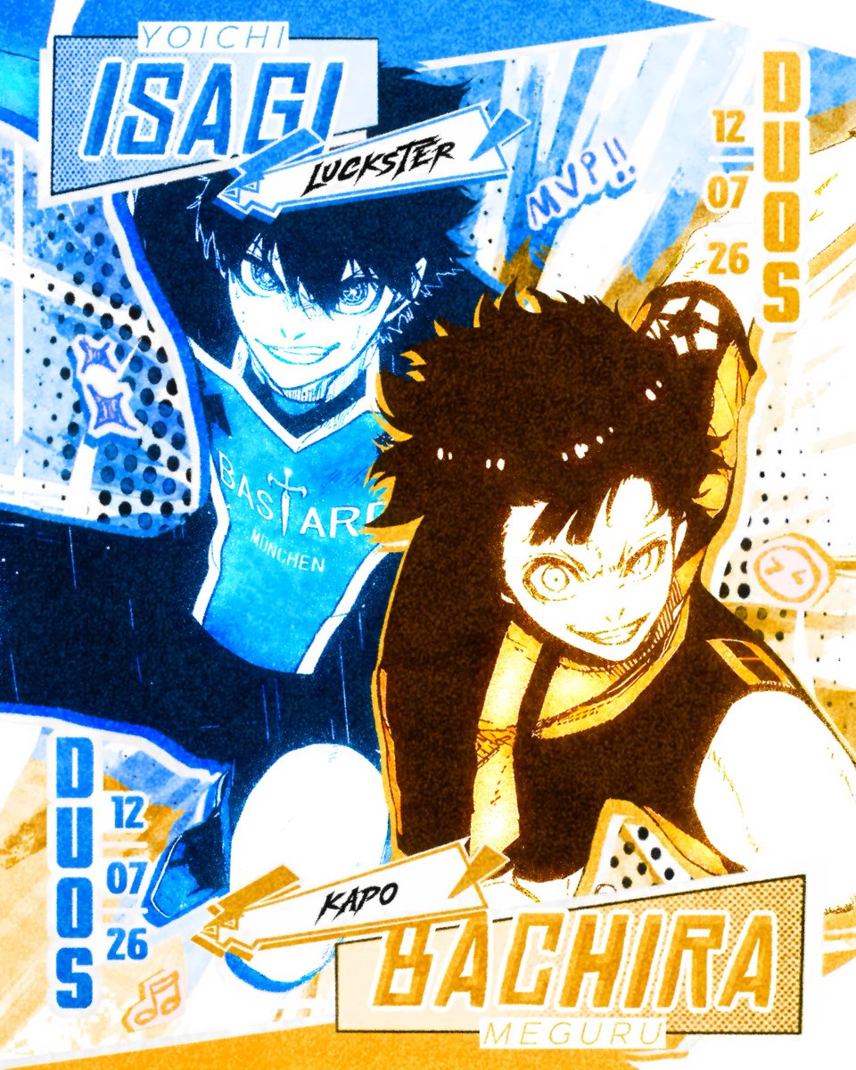 ByakiRap's tweet photo. Finalmente llego la hora de anunciar este proyecto que me tiene tan emocionado...
¡DÚOS DE BLUE LOCK!

Y el plantel lo abre ni más ni menos que...

¡Isagi x Bachira!
¡@LucksterrRap x @KapoBro!

Disponible el domingo 12 de Julio

Diseño: @YekkzuMusic https://t.co/3uCwhVLIgU
