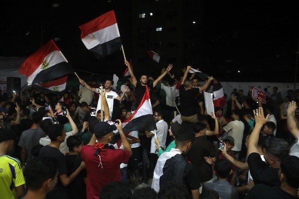 qudsn's tweet photo. احتفالات أهالي غزة بتأهل المنتخب المصري إلى دور الـ16 من كأس العالم 2026 https://t.co/KC8GgWffU1