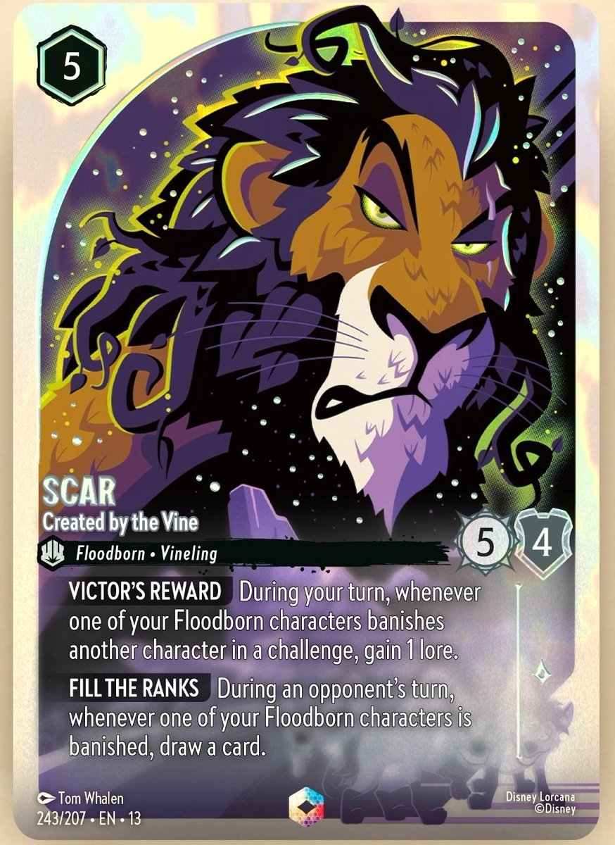 NYImpact414's tweet photo. This is the most unique enchanted so far in Lorcana's history. It feels like pop art infused with modern digital technique. Really outstanding, 10/10 design. https://t.co/6Su89xMNQd
