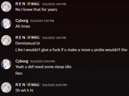 TheMeowscarade's tweet photo. hitler dead, less than 24 hours after the sexual encounter, ren is describing it to cyborg/magenta

img #1 referenced to cyborg

2 more images attached in thread https://t.co/CDeYZ9r6e4