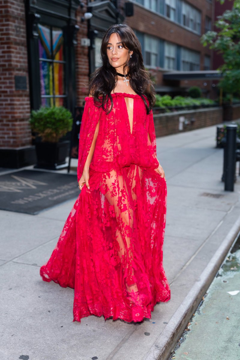 TheCamilaDaily's tweet photo. Camila Cabello on her way to Taylor Swift's and Travis Kelce's wedding today in New York ❤️ https://t.co/Sw2NCdCzbj