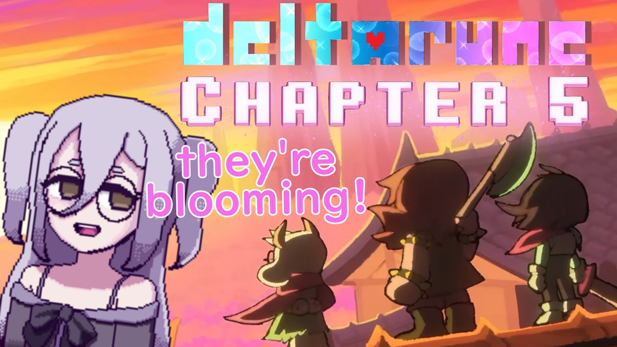 YurichiLily's tweet photo. 💜STREAM IS LIVE ON TWITCH!💮
🌼 Deltarune Ch 5 💐
🌻Voice Acting Deltarune Chapter 5!~💐 they're ablooming?! 🪷 everything is flowers! 🌼 oh no... 🌺 where's Flowey? 🌸
yu should join! like right now!
#Vtuber #ENVtuber #cute #imouto #loli https://t.co/D8oPEyGo3B