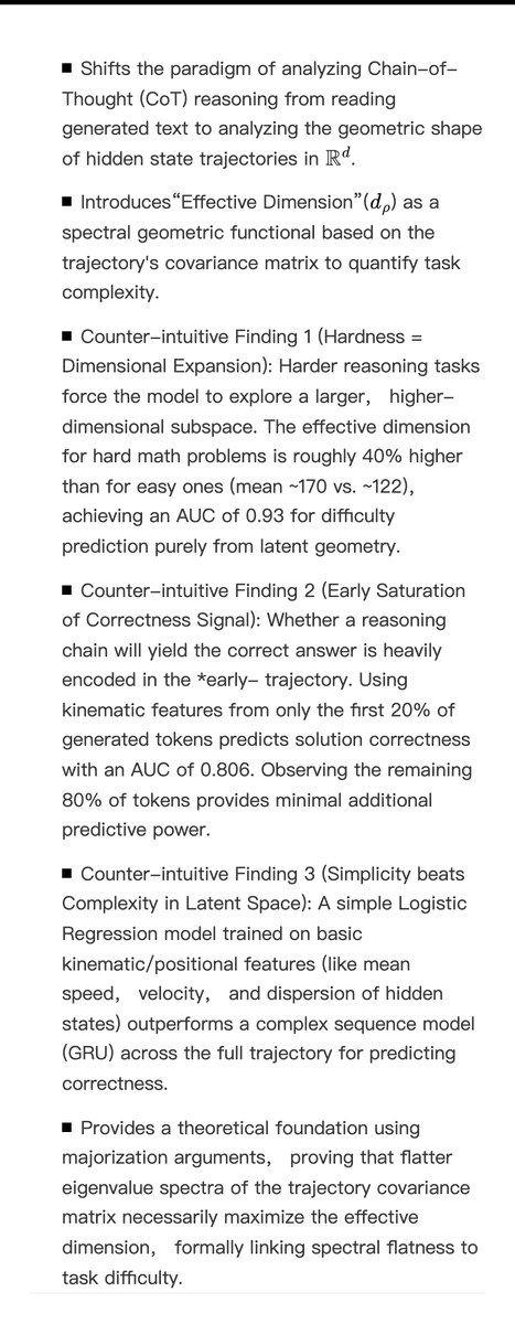 fly51fly's tweet photo. [LG] Geometric Signatures of Reasoning: A Spectral Perspective on Task Hardness
A Masoomi, M Bazzaz, A Javanmard, V Mirrokni [Northeastern University &amp; University of Southern California &amp; Google Research] (2026)
https://t.co/CEgx00xjjH https://t.co/CMqCbq1JZt