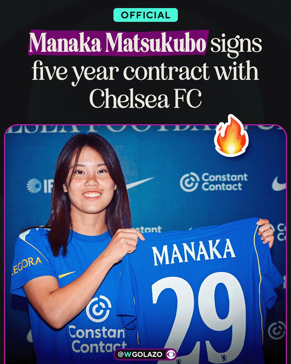 WGolazo's tweet photo. From North Carolina to London 💪

The 2026 Asian Cup champion &amp; 2025 @NWSL Midfielder of the Year is officially a Blue 🇯🇵💙 https://t.co/ji1Qu39laf