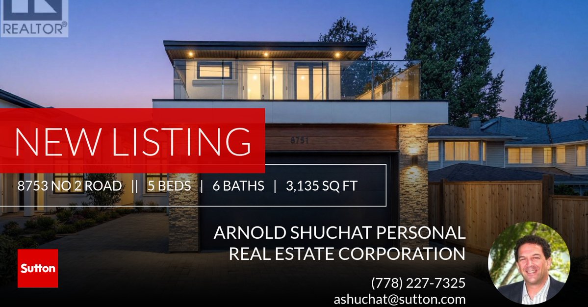 ShuchatReal's tweet photo. 📍 New Listing 📍 Take a look at this fantastic new property that just hit the market located at 8753 No 2 Road in Richmond. Reach out here or at (778) 227-7325 for more information!

Listed by Jeanie Ho PREC

Arnold Shuchat Person... https://t.co/6duQrpv7VO https://t.co/azgQYiv4zN