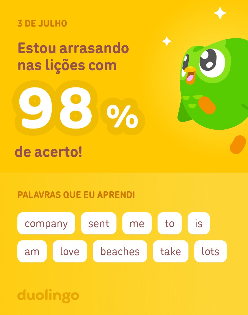 flabender's tweet photo. Estou aprendendo inglês no Duolingo! É grátis, divertido e eficaz. https://t.co/JOotc9vGDa