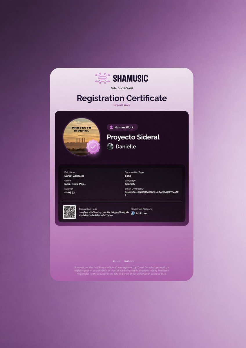 jessvaral's tweet photo. Esa capa es la que estamos construyendo con @Shamusic_ 
Con un certificado se prueba la autoría de una obra musical mediante una huella digital en blockchain https://t.co/MgqhejZiHT