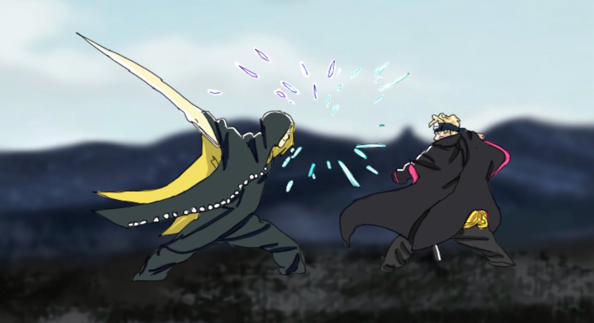 dxrkamv's tweet photo. Boruto vs Hidari coloring sneak peek anime style animation by @Nono656l #boruto #BORUTO #borutotwobluevortexchapter35  #borutotwobluevortex https://t.co/uLfzL7s3OB