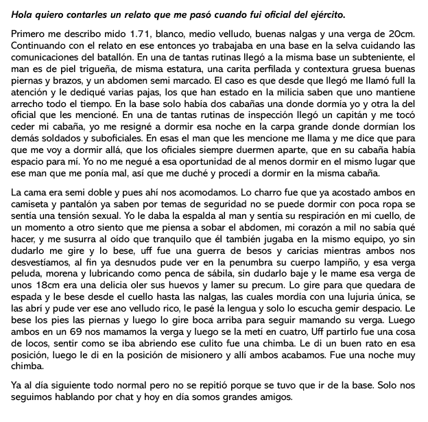ChuchoRelatos's tweet photo. Una noche con el subteniente 🫡🪖

#relatosgay #gay #militargay #LGTBIAQ https://t.co/w8uE2TQiKS