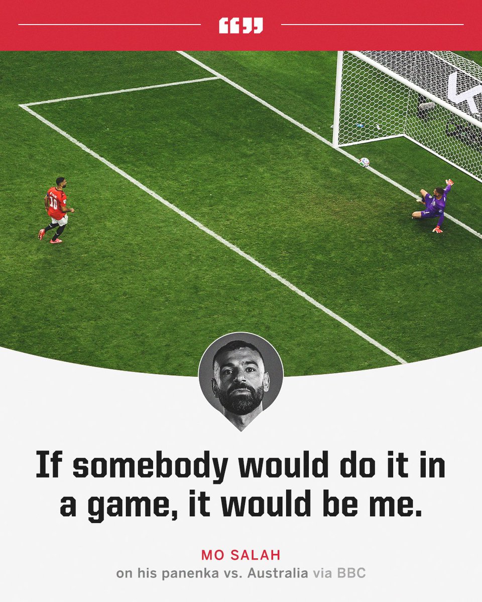 ESPNAfrica's tweet photo. A Panenka in a World Cup knockout match.

Mo Salah is just that guy 🥶 https://t.co/tG1jCTXjp4