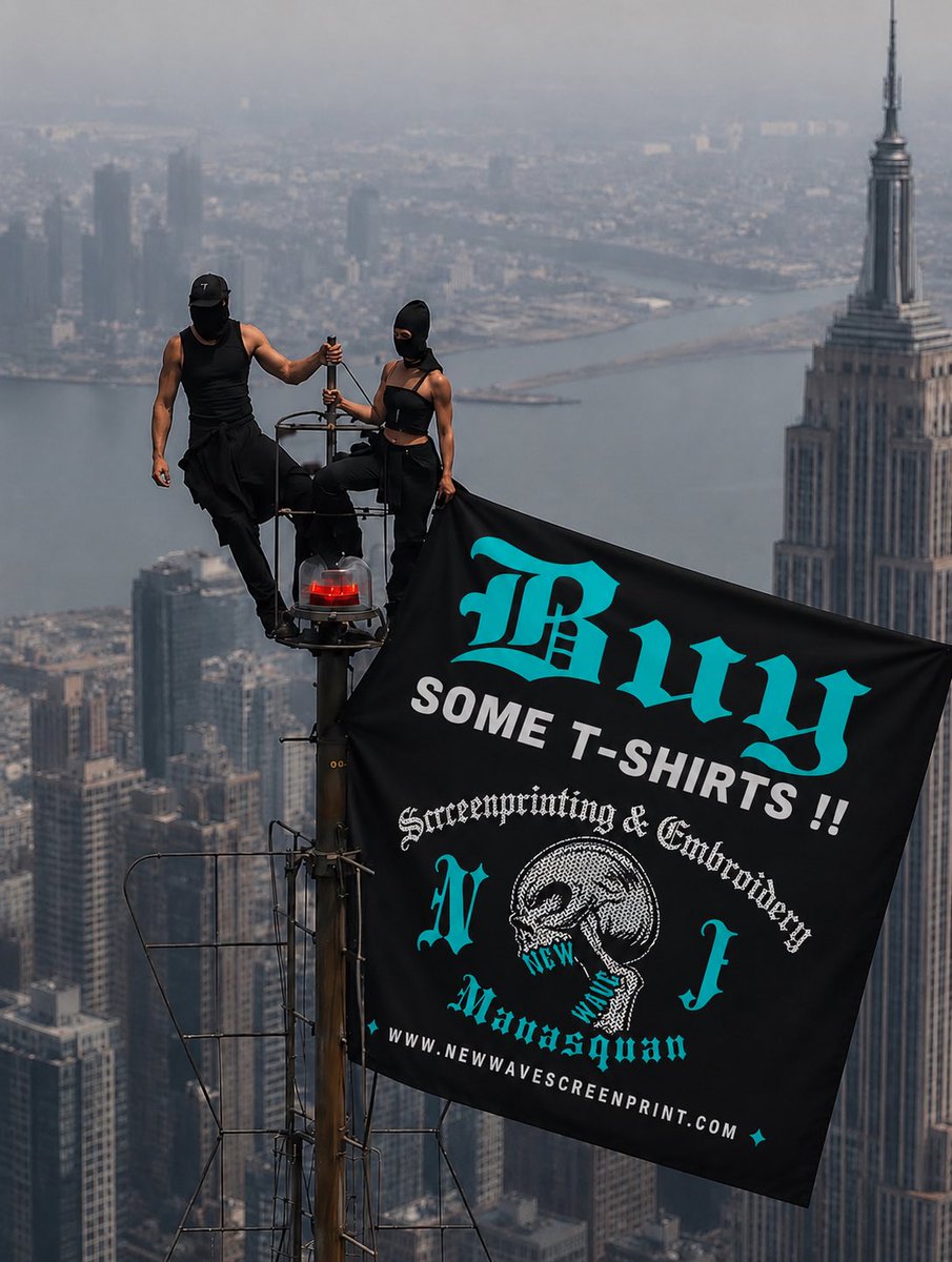 NewWaveScreen's tweet photo. Screenprinting &amp; Embroidery 
BUY SOME T-SHIRTS !!!
LOCAL guys making great custom apparel for LOCAL biz.
FREE DELIVERY for Local biz !
#teeshirts #tshirt #screen print #customtees #customapparel #embroidery #dryfit https://t.co/bWk5elLCsa