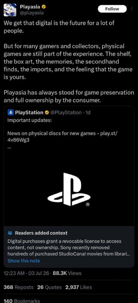 gamerengineers's tweet photo. İşte sektörü bitiren bu tarz fanboylar Xbox'ın yaptığı "Fiziksel oyunları dijitale geçirebilirsiniz" haberine laf edip Sony'nin "Komple fizikselden çekiliyoruz" haberine olur ya böyle tekisi vermesi kadar iki yüzlü bir durum yok https://t.co/DHNlHXQo0S