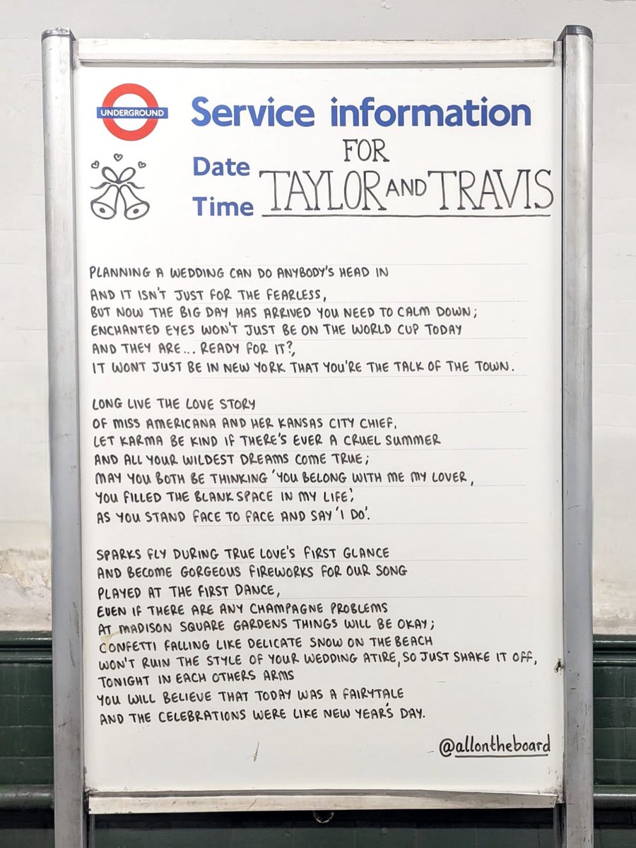 allontheboard's tweet photo. For Taylor and Travis. Wishing you all the best and may you have many happy years together.

#TaylorSwift #TravisKelce https://t.co/YLjO7IMbcG