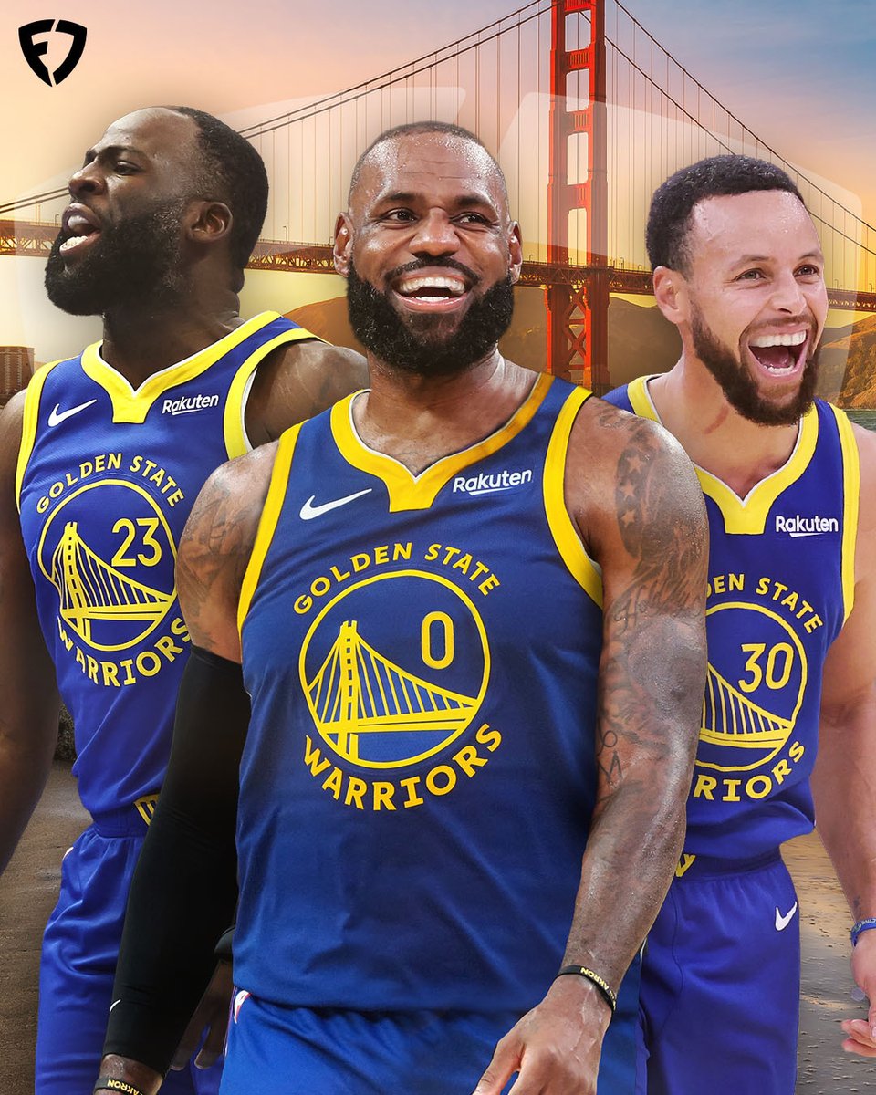 FDSportsbook's tweet photo. Steph Curry, Draymond Green &amp; LeBron James 🤯

Who would stop this trio? 😳 https://t.co/YywKxx6gct