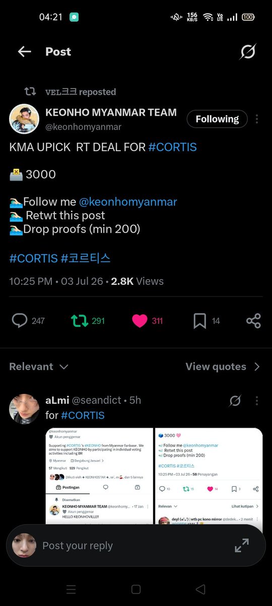 _melonppang14's tweet photo. @keonhomyanmar for #CORTIS https://t.co/PhHRrFA8BV
