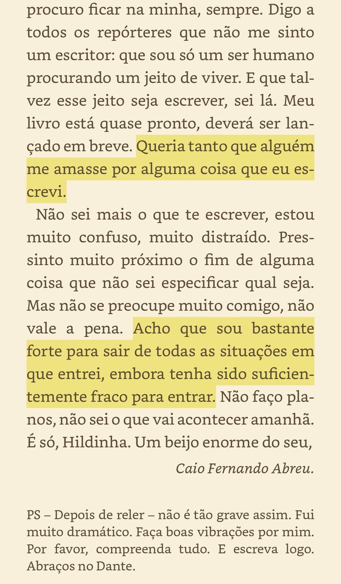 arielfhitz's tweet photo. tenho um carinho muito especial por essa carta que o caio fernando abreu enviou pra hilda hilst em 1970 😭

ele todo dramático e no fim um "ps: acho que me passei" https://t.co/iW4vOdJ4WY