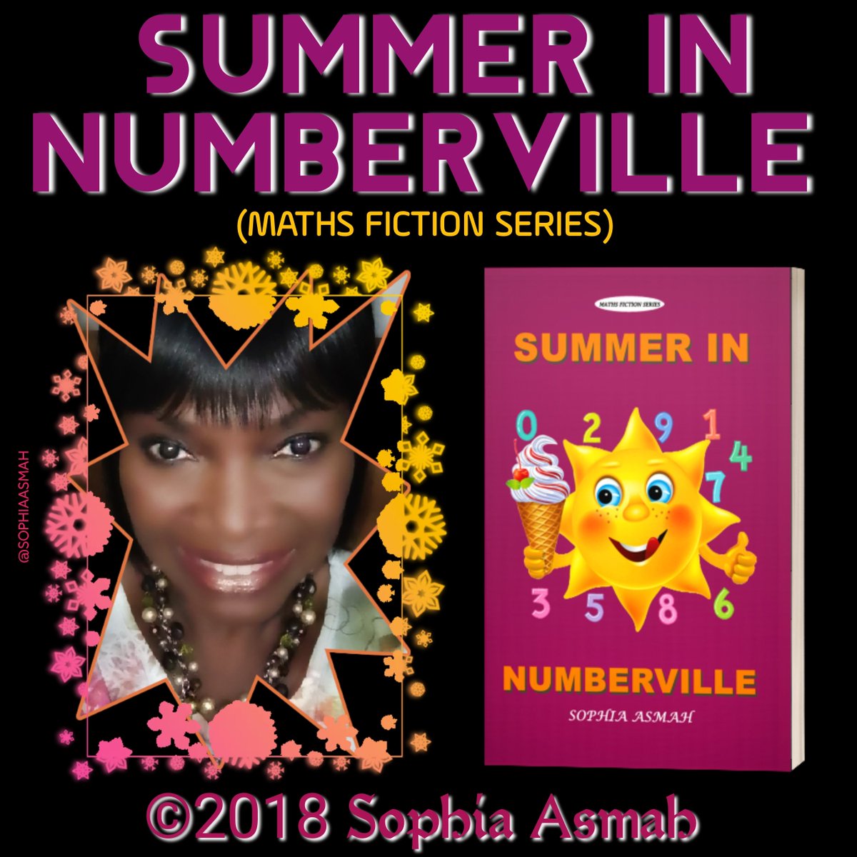SophiAsmahBooks's tweet photo. @AsmahSo @X @DezignsSa Maths Fiction Series is stories with maths. Read and learn.
Book 2 - Summer in Numberville by @AsmahSo
Maths and summer. 🌞 🍦
#nonstopviews #ThankYouGod #onelifetolive #daretodream #books #WritingCommunity #mathsfiction #maths #kidslit #authortwt #Fridayvibe #sophiaasmah https://t.co/lY00sNmnql