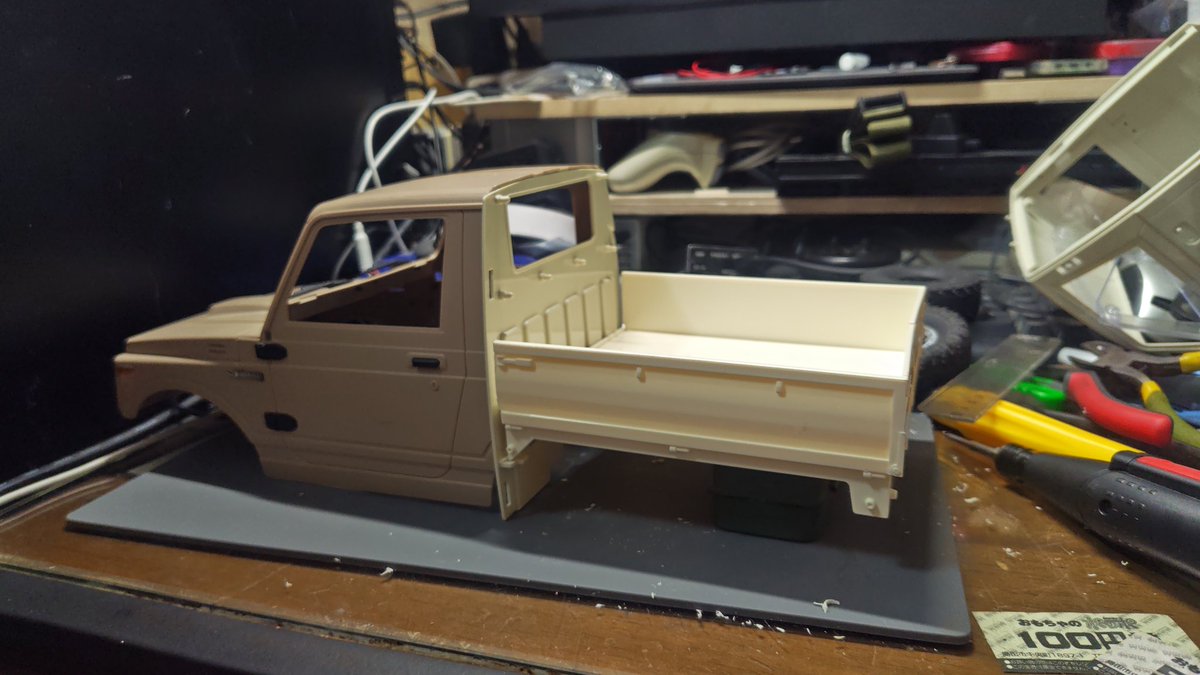 TREKCAPWORKSR's tweet photo. 深夜の工作してた
#WPL #WPLJAPAN #RAYWOOD
#リトルRC #ジムトラ #SJ40T
#C74 #D12 #D32 https://t.co/L0PVSD2qim
