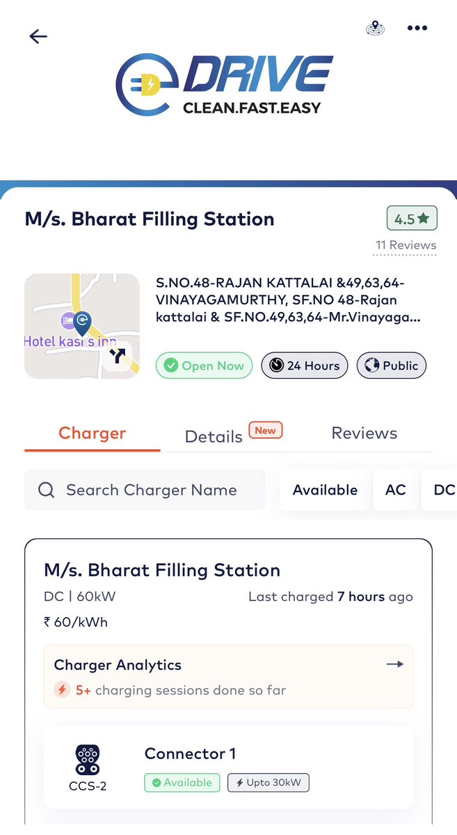 TeamPunchEV's tweet photo. @StatiqIndia @BPCLimited please check charging tariff is wrong. Please correct and update it! https://t.co/p9qlkJABNb