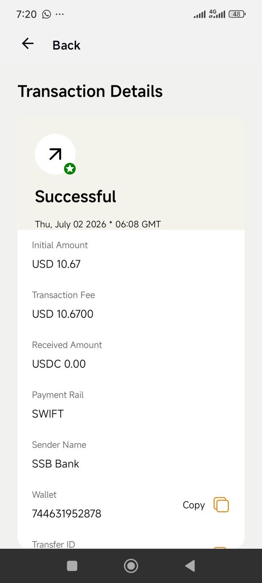 GfreyU31369's tweet photo. @el_coheteAGO @kolan_xyz This is what they do. From Swift, they take all your funds https://t.co/WxnsRgkm72