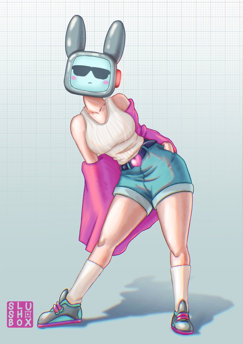 slshbx's tweet photo. #artfight updates. Finally got around to do my second attack. Attacked the one and only @chiptroid . Drew his character Tami. Reminded me of nona so had to draw her for my first ever #artfightstream. Here is the result.
@theartfight 
https://t.co/TO6ebBmRCU https://t.co/P1FUssLtvH
