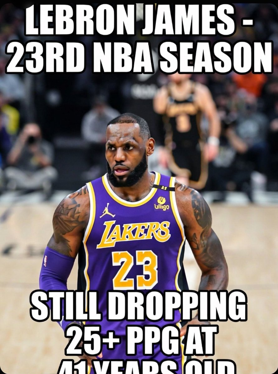 GraceRepublik's tweet photo. LeBron still out here doing LeBron things in year 23 😂👑  
Who else is still watching the King dominate at 41?
#LeBronJames #KingJames #Lakers #NBA #LeBronMeme #GOAT #NBA2026 #LeBron #BasketballMeme #LakersNation #LeBronForever #Meme #SportsMeme #ViralMeme https://t.co/6rB5WA01KU