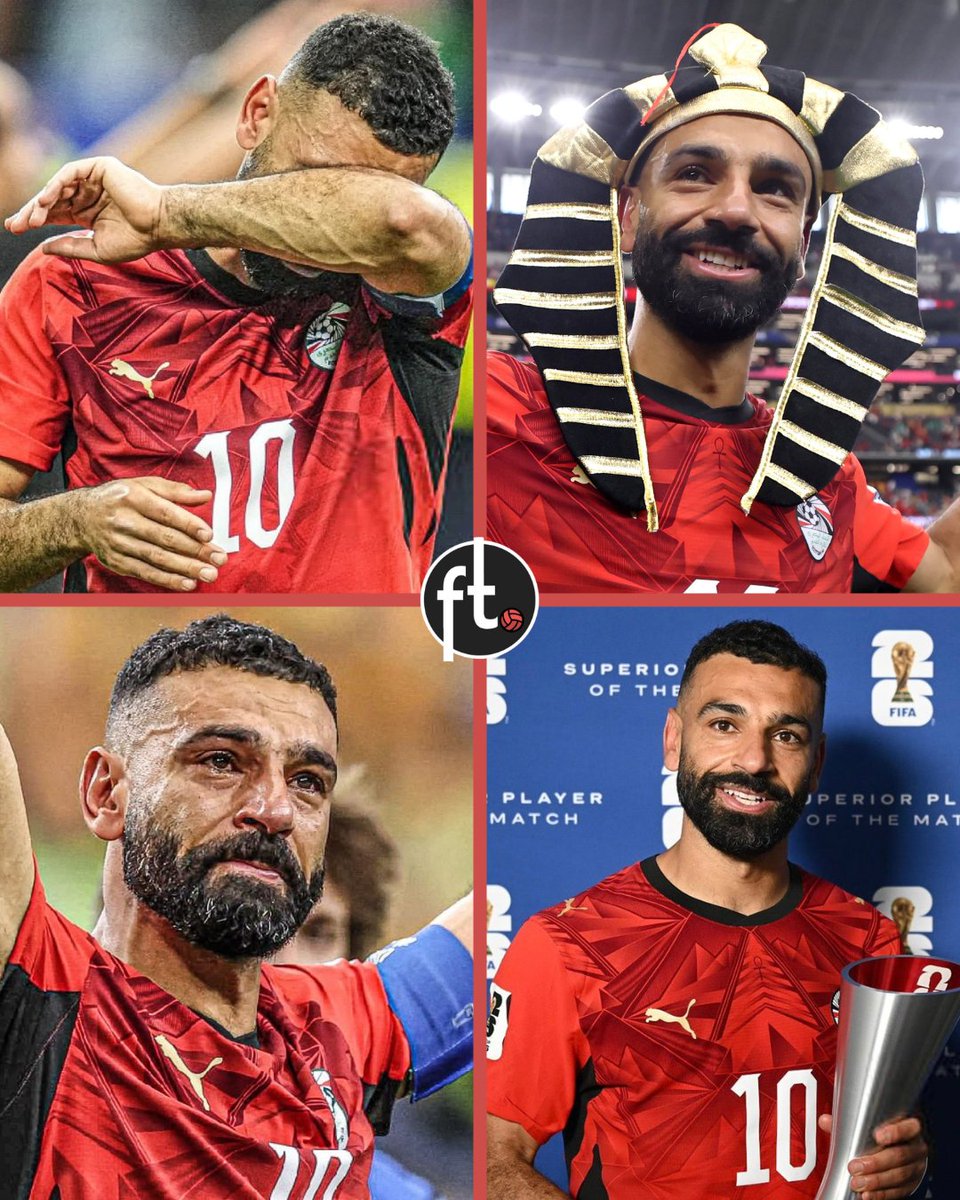 Footballtweet's tweet photo. 🥹🇪🇬 Mohamed Salah couldn't hold back the tears after leading Egypt into the World Cup Round of 16 for the first time in the nation's history.

Those weren't just tears of joy. He's had many painful setbacks, including two Africa Cup of Nations final defeats, but Salah never stopped believing, he never stop trying.

He had already delivered Egypt's first-ever World Cup win. Now he's captained his nation to another historic milestone and won Man of the Match in his nation's most important match of all time. 👏🇪🇬👑