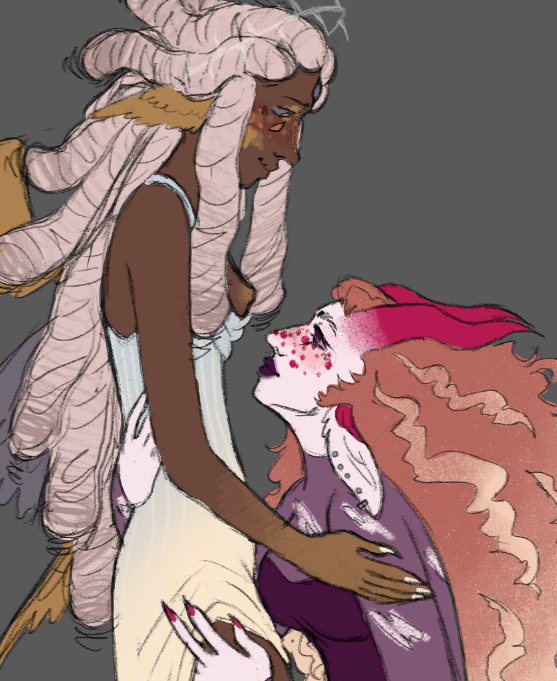 butchdrawer's tweet photo. some serilith for the soul #serahazbinhotel #lilithhazbinhotel #hazbinredesign #serilith https://t.co/YATk3N2Qr8