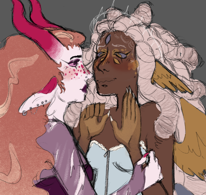 butchdrawer's tweet photo. some serilith for the soul #serahazbinhotel #lilithhazbinhotel #hazbinredesign #serilith https://t.co/YATk3N2Qr8
