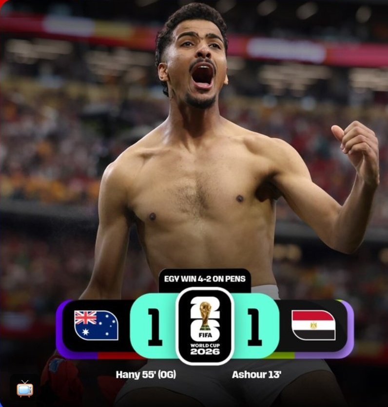 MilanAbood's tweet photo. مصر 🇪🇬 تحقق التاريخ وتتأهل لأول مرة لدور ال16 .. اداء رجولي لأخر لحظة من رجالة حسام حسن .. قدموا مباراة بدنية قوية جدا .. أستراليا 🇦🇺 حاولت ولكن هذي هي امكانيات المنتخب ، مبروك يا مصر مبروك ..
- رجل المباراة : محمد صلاح 🇪🇬 https://t.co/MfdhKDYZv9