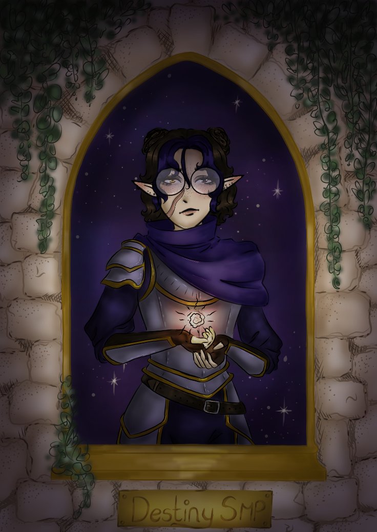 Destinys_SMP's tweet photo. Welcome our first champions to Destiny SMP - We have our Moon Princess NyxieSquish, a descendant (and grandaughter) of the Goddess Nyx, and Tibbi_, her loyal knight

art by: @CosplaysHalo https://t.co/mFWtJJQQS0