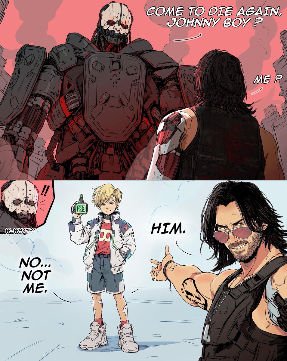 "came alone, johnny boy ?" 