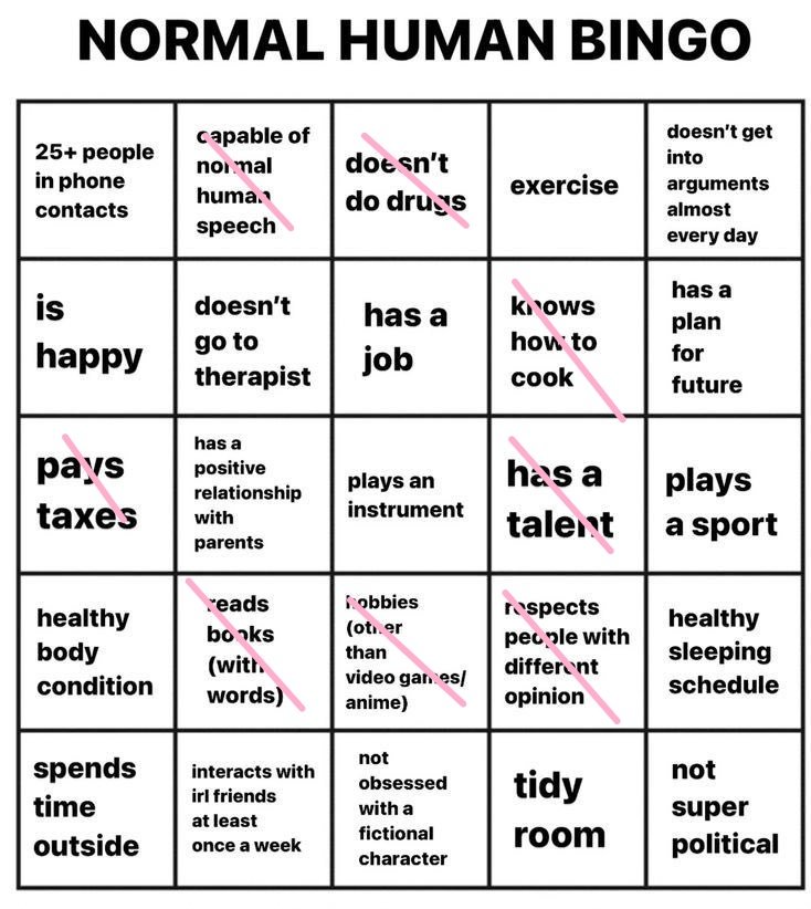 deltaYUN's tweet photo. Normie bingo https://t.co/yQztffVwbq