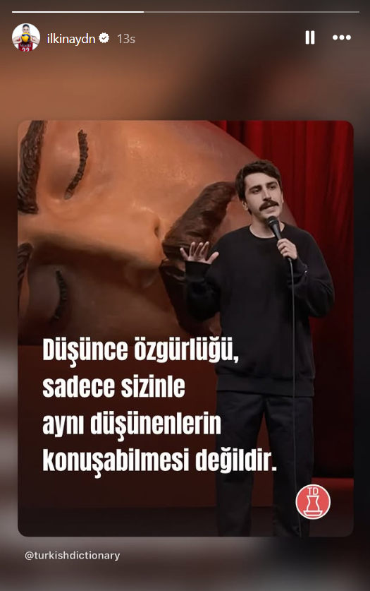 trhaber_com's tweet photo. Milli Voleybolcu İlkin Aydın'dan Kur'an-Kerim ile dalga geçen Deniz Göktaş'a destek paylaşımı:  

"Düşünce özgürlüğü, sadece sizinle aynı düşünenlerin konuşabilmesi değildir." https://t.co/CF9YeAWOeD
